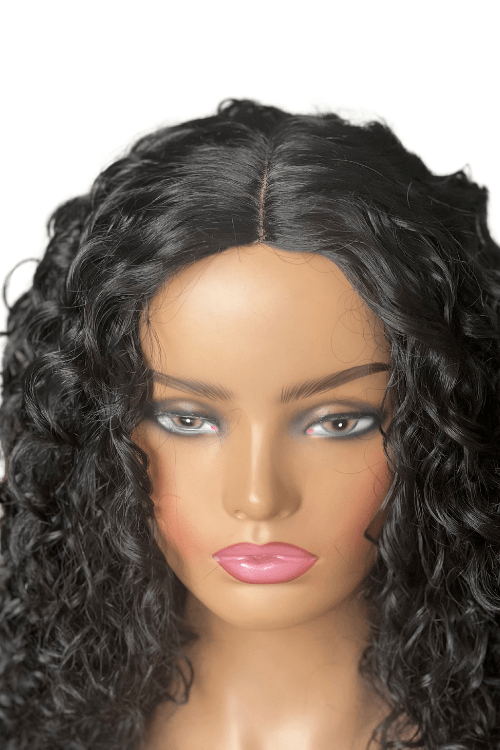 22inch Curly Synthetic Hair Wig Natural Black