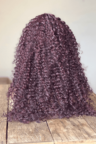 26inch Curly Synthetic Hair Wig Burgundy Colour