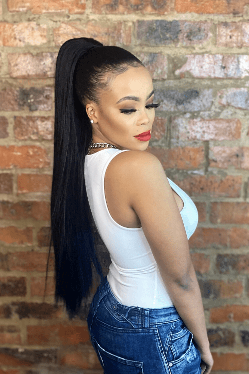 Synthetic Drawstring Ponytail Extensions for Sale South Africa Tagged  natural black - LolaSilk